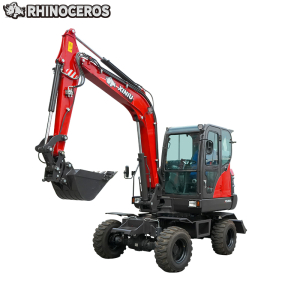 excavadora sobre ruedas