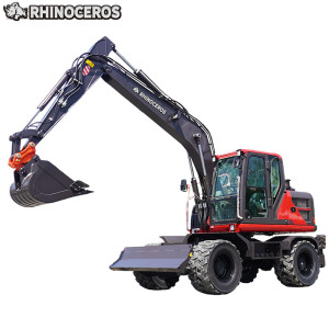 Excavadora de Ruedas con Garra para Troncos